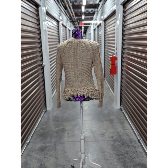 Banana Republic Medium Cream Sweater w Fringe Made of Itallian Yarn - Picture 2 of 6